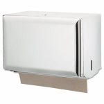 San Jamar Standard Steel Singlefold Towel Dispenser, White (SAN T1800WH)