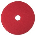 3M Red 13" Floor Buffing Pad 5100, Non-Woven Polyester Fibers, 5 Pads (MMM08388)