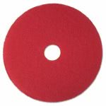 3M Red 14" Floor Buffing Pad 5100, Synthetic Fibers, 5 Pads (MMM08389)