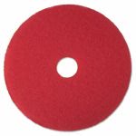 3m Low-Speed Buffer Floor Pads 5100, 19" Diameter, Red, 5/Carton (MMM08394)
