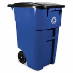 Rubbermaid 9W27-73 Brute 50 Gallon Recycling Rollout Container (RCP 9W27-73 BLU)