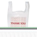 Thank You Grocery Bags, Plastic, White, 900 Bags (IBS THW1VAL)