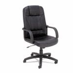 Alera Sparis Executive High-Back Swivel Chair, Leather, Black (ALESP41LS10B)