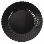 Classicware 6" Black Plastic Plates, 180 Plates (WNA CW6180BK)