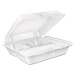 Dart Large Foam Carryout Container, 3-Compartment, 9-2/5"x 9" x 3" (DCC90HT3R)