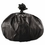 56 Gallon Black Garbage Bags, 43x47, 1.6mil, 100 Bags (BWK522)