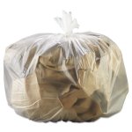 GEN 33 Gallon Clear Trash Bags, 33x39, 16mic, 250 Bags (GEN 333916)