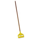 Rubbermaid H115 Invader 54" Side-Gate Wet-Mop Handle, Natural/Yellow (RCPH115)