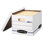 Bankers Box File Storage Box w/Lift-Off Lid, White, 6 Boxes (FEL5703604)