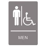 U.S. Stamp & Sign Men HC Accessible Symbol ADA Restroom Sign, Each (UST 4815)