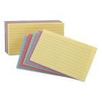 Oxford Ruled Index Cards, 4 x 6, Assorted, 100/Pack (OXF34610)