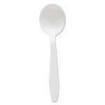 Guildware Polystyrene Full-Size Cutlery, White, 1,000 Soup Spoons (SCC GBX8SW)