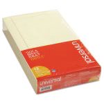 Universal Glue Top Writing Pads, Wide Rule, Legal, Canary, 12 Pads (UNV50000)