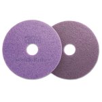 Scotch-brite Diamond Floor Pads, 20" Diameter, Purple, 5/Carton (MMM08418)