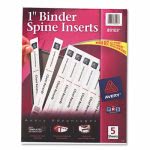 Avery Custom Binder Spine Inserts, 1" Spine Width, 40 Inserts (AVE89103)