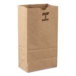 6-1//8 x 4.17 x 12-7//16 BAGGK8500 8# Paper Bag 500-Bundle Brown Kraft 35-Pound Base