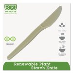 Eco-products Plant Starch Knife, Cream, 50/Pack (ECOEPS001PK)