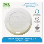 Eco-products Recycled Hot Cup Lid, Fits 8 oz Cups, 1000 per Carton (ECOEPHL8WR)
