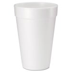 Dart Drink Foam Cups, 16 oz, White, 20/Bag, 25 Bags/Carton (DCC16J165)