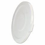 Rubbermaid 2631 Brute 32 Gallon Round Trash Container Lid, White (RCP2631WHI)