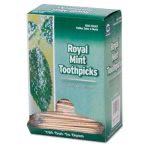 Royal Mint Cello-Wrapped Wood Toothpicks, Natural, 15,000/Carton (RPPRM115)