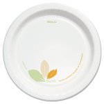 Dart Bare Clay-Coated Paper Plate, Green and Tan, 2 Packs (SCCOFMP9J7234CT)