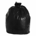 33 Gallon Black Garbage Bags, 33x39, 1.2mil, 100 Bags (BWK516)