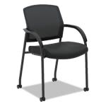 Hon Lota Series Guest Side Chair, Fabric/Mesh, Black, Each (HON2285VA10)