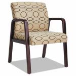 Alera Reception Lounge Series Guest Chair, Mahogany/Tan Fabric (ALERL4351M)