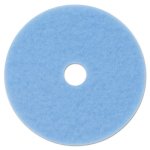 3m Hi-Performance Burnish Pad 3050, 27" Diameter, Sky Blue, 5/Carton (MMM59824)