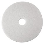 3M White 24" Super Polishing Floor Pad 4100, 5 Pads (MMM08488)