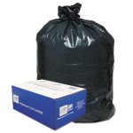 45 Gallon Black Garbage Bags, 40x46, 0.6 mil, 250 Bags (WBI404616B)