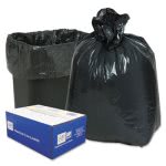 16 Gallon Black Garbage Bags, 24x33, 0.6mil, 500 Bags (WBI243115B)