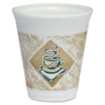Dart Cafe G 8-oz. Thermo-Glazed Foam Cups, 1,000 Cups (DCC 8X8G)
