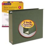 Smead 2" Capacity Box Bottom Hanging File Folders, Green, 25 per Box (SMD64259)