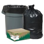 60 Gallon Black Garbage Bags, 38x58, 1.25mil, 100 Bags (WBIRNW6050)
