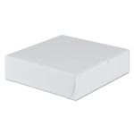 Sct Tuck-Top Bakery Boxes, 9w x 9d x 2 1/2h, White, 250/Carton (SCH0953)