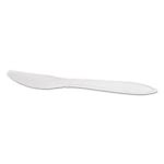 GEN Wrapped Medium-Weight Cutlery, Knives, White, 6 1/4", 1000/Carton (GENMWKIW)