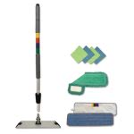 Boardwalk Microfiber Mop Kit, Frame/Handle, Wet Pad, Dust Mop, Cloths (BWKMFKIT)