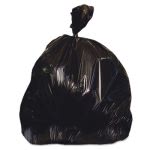 60 Gallon Black Garbage Bags, 38x58, 1.25 Mil, 100 Bags (HERH7658SK)