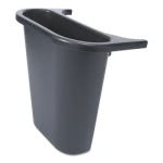 Rubbermaid Saddle Basket Recycling Side Bin, Black (RCP295073BLA)