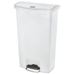 Rubbermaid 1883559 Commercial Slim Jim Step-On Container 18 Gal, WT (RCP1883559)