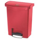 Rubbermaid Slim Jim 8 Gallon Step-On Trash Can, Red (RCP1883564)