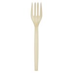 Eco-products 7" Plant Starch Fork, Cream, 50/Pack (ECOEPS002PK)