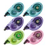 Tombow Correction Tape, Assorted Colors, 1/6" x 394", 6/Box (TOM68670)