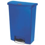 Rubbermaid 1883597 Slim Jim 24 Gallon Front Step-On Trash Can, Blue (RCP1883597)
