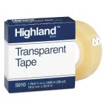 Highland Transparent Tape, 3/4" x 1296", 1" Core, Clear (MMM5910341296)