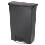 Rubbermaid Slim Jim 24 Gallon Step-On Container, Black (RCP1883615)