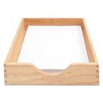 Carver Hardwood Letter Stackable Desk Tray, Front Load, Oak (CVR07211)