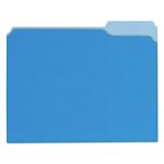 Universal Interior File Folders, 1/3 Tab, Letter, Blue, 100 Folders (UNV12301)